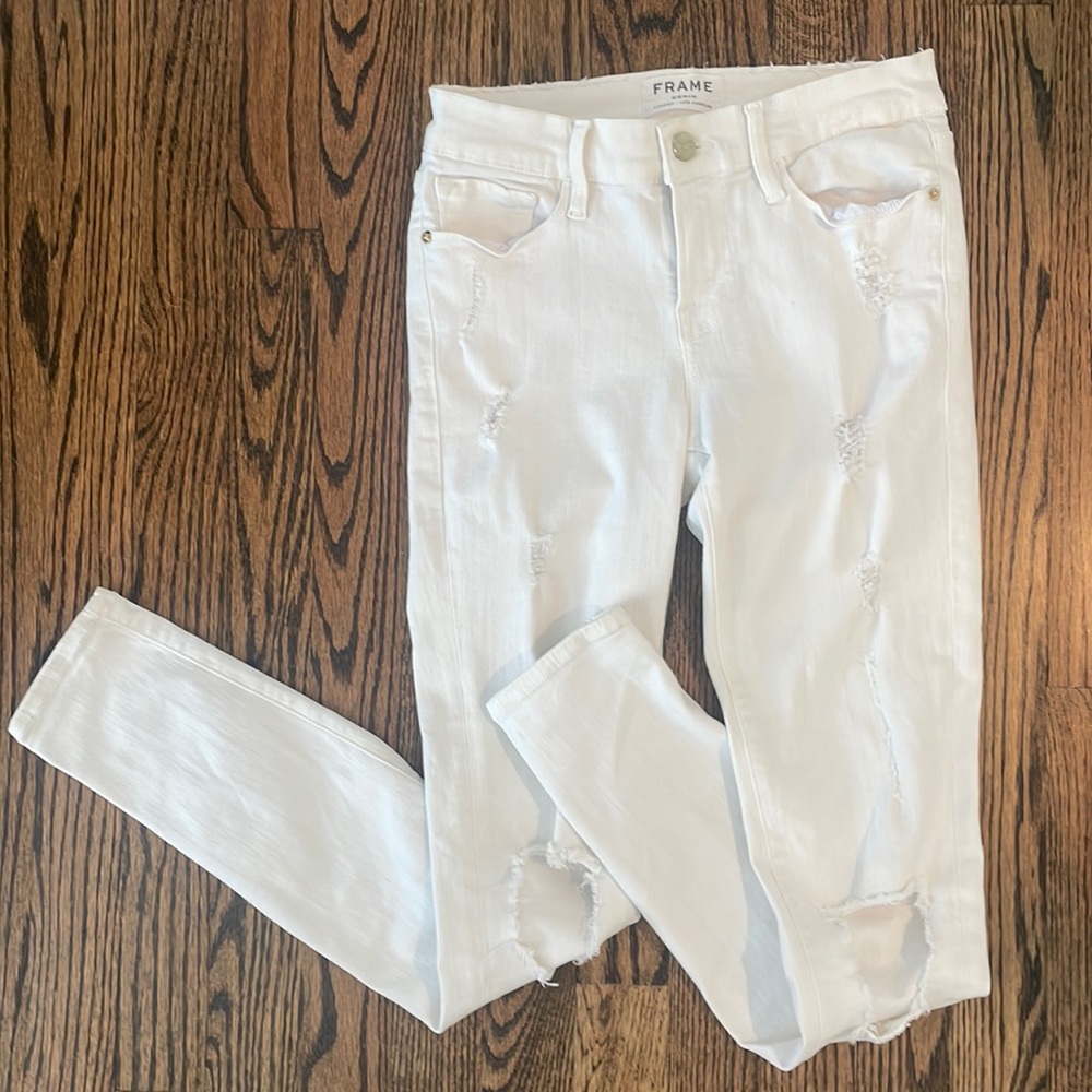 FRAME white Le Skinny de Jeanne